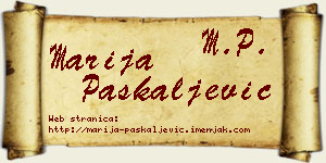 Marija Paskaljević vizit kartica